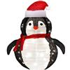 Merrwon Lanterna pieghevole di Babbo Natale, lanterna natalizia a forma di pinguino, decorazione natalizia riutilizzabile per cortile, prato, giardino