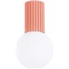 SOLLUX lighting Lampada da Soffitto - Lampadario in Alluminio e Vetro -1 Paralume - Lampadina LED - Albicocca Halo