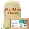 WIESEN.design Sacco portaoggetti - 280 g/m² in cotone resistente certificato Oeko-Tex per applicazioni durevoli e professionali, 90 x 135 cm - 1 sacco per biancheria, sacchetti per noci, sacco