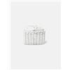 Daunex - Set 4 Lavette 30x30 - Mini Asciugamano Ospite in Spugna di Cotone - Confezionato in splendida Confezione in Tessuto Intrecciato - Bianco
