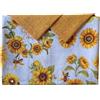 RICAMI FIORENTINI BALDI Tovaglia cotone GIRASOLE. Made in Italy (Rettangolare cm 140x320 con 12 tovaglioli)
