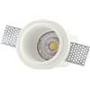 ISYLUCE Porta Faretto in Gesso Rotondo da Incasso a Molla GU10 Isyluce 816