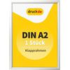 druck.de 1 cornice pieghevole A2 per manifesti, cartelli, pubblicità, cornice in alluminio con profilo da 2,5 cm, adatta per montaggio a parete, protezione trasparente in plastica protegge il vostro