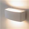 Planetitaly Applique LED da Esterno IP65 1x E27 Doppia Emissione Lampada Intercambiabile Up/Down in Alluminio Lampada Parete, Muro, Luci Facciata, Giardino, Balcone, Alimentazione 230V (Bianco)