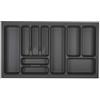 ORGA-BOX I Portaposate 819 x 473 grigio orione con struttura perlata e rivestimento antiscivolo per Tandembox Antaro/Intivo e ModernBox nell'armadio da 90 cm