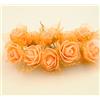 C.X.Y. 100x Fiorellini Rose ROSA Foam PE Con Organza Neve Bomboniera Fai Da te decorazione (ARANCIONE)