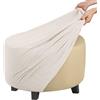 ZEaink Copri Pouf Rotondo Elasticizzato Fodera per Ottomana Copertura Dell'Ottomano Jacquard Copri Poggiapiedi Ottomano Pouf Rotondo Copertura per Poggiapiedi (Color : #24, Size : 60x60x40cm)
