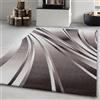 Carpetsale24 Tappeti a Pelo Corto, Colore Marrone, Disegno Astratto delle Onde, 3817, Tappeto Rettangolare, Tappeto Soggiorno, 120 x 170 cm