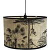FANSU Paralume E27 Vintage in Bambù Modello Lampadario Copertura Lampada Accessori Luce Sostituibile Lampada Tavolo Comodino a Tamburo (Foglie Sottili, 30x20cm)