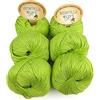 woolove Tricot Cafè Set 6 Scintilla - Filato in Puro Cotone Supermercerizzatoe Antipilling - per Maglieria e Uncinetto - Ferri/Uncinetto 3.50/4.50 mm - 6 Gomitoli da 50g (113m) - Verde Lime 289, 6 Pezzi