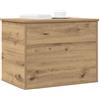 vidaXL Scatola di Stoccaggio Rovere Artigianale 60 x 42 x 46 cm, Box Organizer Rettangolare per Soggiorno, Soluzione Moderna, Ampio Spazio, Utility Senza Ingombri