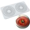 XiaoShenLu Stampo in pizzo per torta, stampi per fondente in pizzo, stampi in pizzo in silicone per decorare torte, 2 fori Forma rotonda lineare