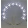 Fatma CORONCINA DECORATIVA LUMINOSA CON LAMPADINE A LED BIANCO FREDDO DIAMETRO 20 CM CON TRASFORMATORE 220V