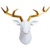 Zyqixluk Arredamento Di Cervo In Resina, Decorazione Della Parete Della Testa Di Cervo,Centrotavola Da Parete Statua Della Testa Di Animale Per Bar, Soggiorno, Decorazioni Per Casa Uffici,A4,14*5.5*14.2in
