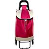 Malu Shoes Carrello per la spesa 3 ruote girevoli saliscale - Trolley portaspesa pieghevole 42 L con borsa chiusura a strappo e coulisse- Borsa removibile (BORDEAUX)