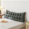 Generic Cuscino Testata Letto Matrimoniale Imbottita, Cuscino Schienale Divano, Cuscini per Testata Letto Una Piazza e Mezza,04,150x51cm