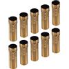 Akozon 10 Pezzi E14 Tubo Metallico per Portalampada a Candela Accessori per Illuminazione Base Lampada 25x80mm Bianco per Uso Domestico, Accessorio Multifunzionale (Bronzo d'oro)