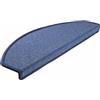 vidaXL 15x Tappetini per Scale Antiscivolo in PP Strisce a Nastro Biadesivo Protezione Gradini Coprigradini Trapuntati Blu 65x24x4 cm