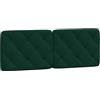 vidaXL Cuscino Testiera Verde Scuro 140 cm in Velluto