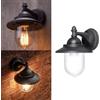 maolo Applique da Esterno Vintage con Attacco E27 - Lampada da Parete in Alluminio IP44, Stile Classico Retrò, Illuminazione per Giardino, Terrazzo e Balcone, Max 60W (Grigio scuro, Stile 1)