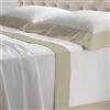 Lisola Set Completo Lenzuola Letto Singolo, Cotone e Raso, 1 Lenzuolo da Sopra 160x290cm + 1 Lenzuolo da Sotto 90x200x30cm + 1 Federa 80x50cm, Made in Italy, Modello: Diamante, Sabbia