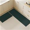 Hixingo Tappeto Cucina in Diatomite, Passatoia Cucina Antiscivolo Lavabile, Tinta Unita Tappeti da Cucina, Tappeto Runner Cucina Tappeto da Bagno Tappetino per Doccia (Verde Scuro,60x180cm)