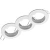 Oktaplex lighting Oktaplex Sedan Set di 3 faretti piatti per moduli GU 10 & LED - faretti da soffitto 60 mm diametro bianco faretto da incasso rotondo