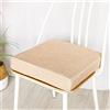 FANSU Cuscino per Seduta in Memory Foam Comfort, per Supporto Lombare e Yoga, per Fianchi, Coccige, Sgabello da Bar, Adatto per Casa, Seggiolino Auto, Sedia da Ufficio (45x45x8cm,Lino)
