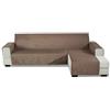PETCUTE Copridivano Impermeabile con Penisola 2 Posti,Copridivano Angolare Destra Universale, Fodere Divano Forma L Antigraffio Antimacchia,200x270cm