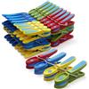 PORTENTUM Mollette per Bucato con Gomma Antiscivolo, Confezione da 48, Multicolore. Non Lascia Segni, per Indumenti Delicati, Resistente all'Esterno, Lunga Durata, Multiuso, Ecologiche, 8,0x3,3x1,5cm