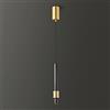 Mjsdjof Lampada a sospensione a tubo lungo in rame, lampada a sospensione in ottone ultrasottile, lampade a sospensione da comodino, lampadario moderno a LED - 3W, luci a goccia con flauto lineare, apparecchi