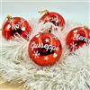 nessuna marca Coppia di Palline di Natale Rosse Oro Argento Lucide personalizzate con nome natale Idea Regalo Buone Feste Buon Natale addobbi natalizi festività ghirlande Decorazioni casa Albero Presepe