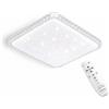 damastoreitalia Plafoniera Quadrata LED 58x58 cm 48W 3840LM Dimmerabile con Telecomando, Luce Fredda, Calda, Naturale Selezionabili, Effetto Cielo Stellato