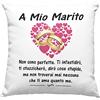 Vulfire Marito Federa per Cuscino Regalo A mio marito compleanno originale Idee Regali per lui per Natale moglie e marito, Regalo uomo - senza Imbottitura (Bianco, 40_x_40_cm)