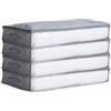 Virsus 4 Contenitori per Coperte e Piumoni in TNT GRIGIO, misura 100x45x15 cm, Organizer Salvaspazio sottoletto con Cerniera e Finestra, Custodie per vestiti e piumone -6907F
