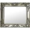 vidaXL Specchio da Parete Stile Barocco 50x40 cm Argento