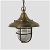 KsH and Co Lampada da pesca industriale in stile nautico in ottone con finitura ossidata in ottone Pericle