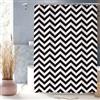 XUEDNGM Tenda Vasca da Bagno Angolare 100 x 140 cm Tenda da Doccia Antimuffa Tenda Bagno Vasca Orlo Ponderato, Personalizzabile, Impermeabile, Lavabile, con Ganci, Bianco e Nero