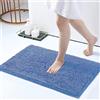 IlGruppone Tappeto da Bagno Microfibra Super Soffice Lavabile in Lavatrice Antiscivolo Assorbente Lavaggio Rapido Super Morbido Bagno Doccia Camera Letto - LightBlue - 50x80 cm