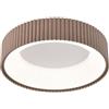 VR VETRINEINRETE Vetrineinrete® Plafoniera tonda tortora a led 35 watt dimmerabile tecnologi CCT con telecomando lampadario da soffitto