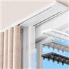Generic Binario per Tende A Doppia Fila Binario Tende Soffitto Scorrevole Ultra-Smooth con Rulli Silenziosi per Stanze Camper Tende da Doccia Camere da Letto E Finestre(Bianco,1.1m)