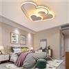Lanekd LED Cameretta Bambini Dimmerabile Plafoniera per Camera da Letto Ragazzi Ragazza Lampada da Soffitto Moderno 3 Amore Cuore Design Con Telecomando per Soggiorno Tavolo da Pranzo Lampada a Sospensione