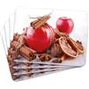 MG Design Set di 4 tovagliette in sughero - Apple 1 - 30 × 40 cm - resistenti al calore, antiscivolo e facili da pulire, con base in sughero naturale