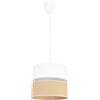Light Home LH Light-Home Juta Lampadario a Sospensione - Lampade a Sospensione in Metallo con Paralume Moderno - E27 - P 1-Luce 20 cm - Bianco Base e Juta e Bianco