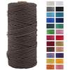 JeogYong Corda di Cotone Naturale Macrame, 4 Fili di Spesso Filato Corda di Macrame per Arazzi, Appendini per Piante, Artigianato Fai da Te, Decorazioni, Confezioni Regalo 3mm x 100m (Marrone)