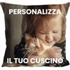 Teetaly Cuscino Personalizzato con Foto e Scritte, Fronte-Retro, 40x40, Sfoderabile e Lavabile