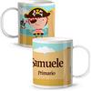LolaPix Tazza Bambini Personalizzata con Nome. Ritorno a Scuola. Plastica. Vari Disegni. Pirati