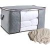 Generic Borse portaoggetti per coperte con cerniera, contenitori per vestiti con finestra trasparente e manici robusti, borsa portaoggetti extra large per coperte, trapunte, biancheria da letto,