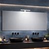 Kiamami Valentina - Specchiera 120x60 con pannello posteriore in legno e illuminazione con lampada led
