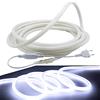 FOLGEMIR 1m Striscia al neon rotonda, 360° luminescente - Bianco Freddo, Striscia flessibile LED, Striscia luminosa LED 2835, 230V, IP65 impermeabile, DIY decorazione per casa, bar, Natale